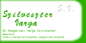 szilveszter varga business card